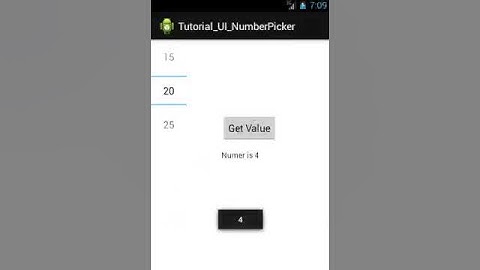Android 課程 柯博文老師 範例 4-11   執行結果 NumberPicker 的使用