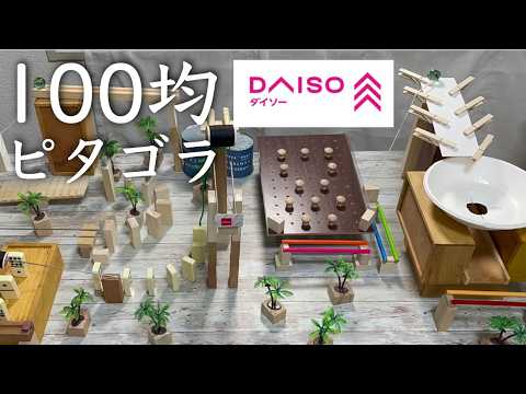 ピタゴラ装置の作り方】100均ダイソーのアイテム10個でガチなピタゴラ 