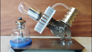 V-shaped Stirling engine