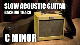 Slow Acoustic Guitar Backing Track In C Minor chords