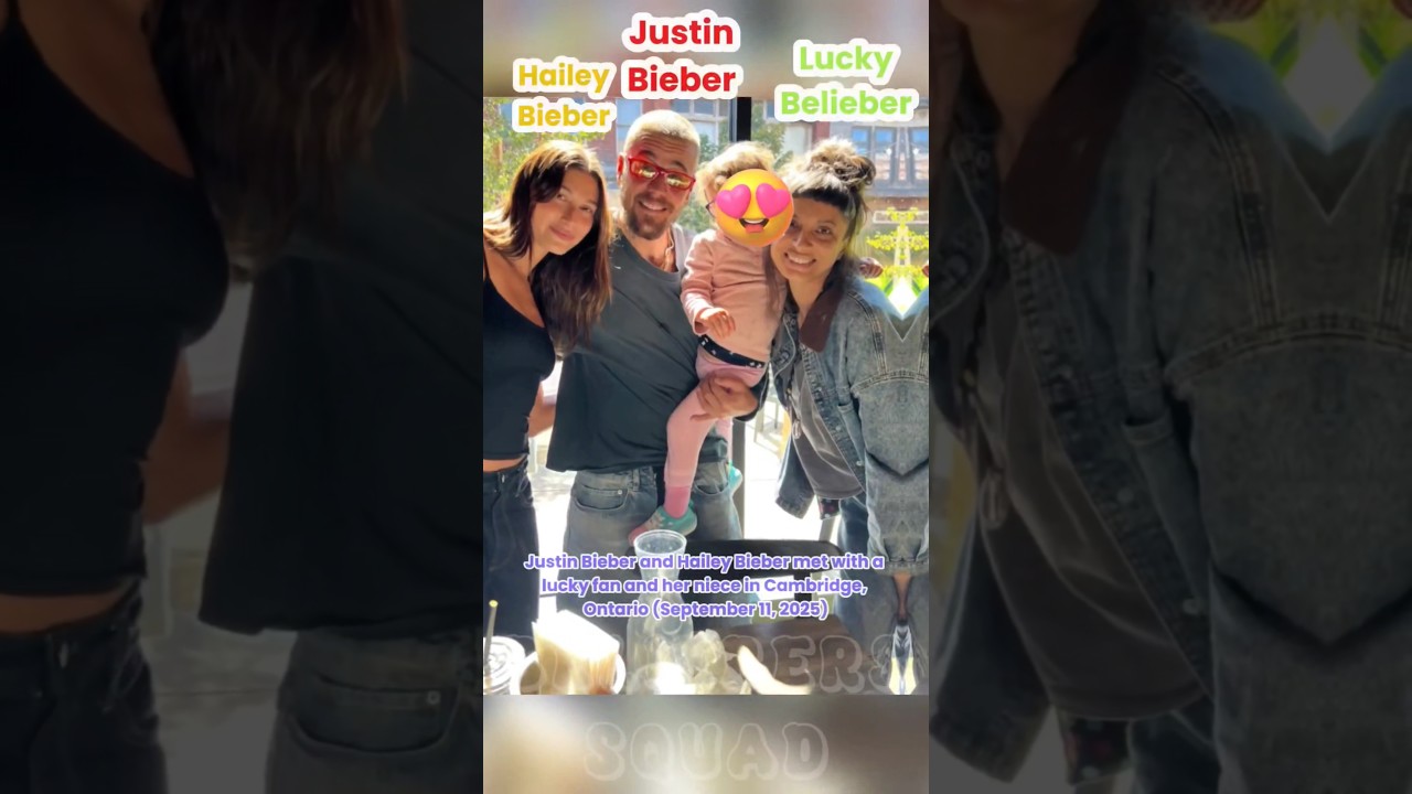 Justin Bieber and Hailey Bieber met with a lucky fan and her niece in Ontario 