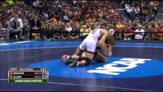 2015 NCAA 133 lb Final: Cody Brewer (OU) v Cory Clark (Iowa)