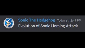 Sonic Homing Attack Evolution