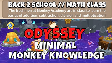 Hard Odyssey BTD6 || Minimal Monkey Knowledge || Back 2 School // Math class