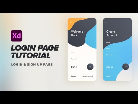 Adobe XD Tutorial 2021 | Login and Sign Up Page Tutorial | Dribbble Design | XD tutorial