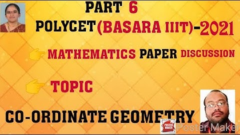 #TS POLYCET-2021 I IIIT BASARA-2021 I MATHEMATICS PART I CO ORDINATE GEOMETRY I PART 6