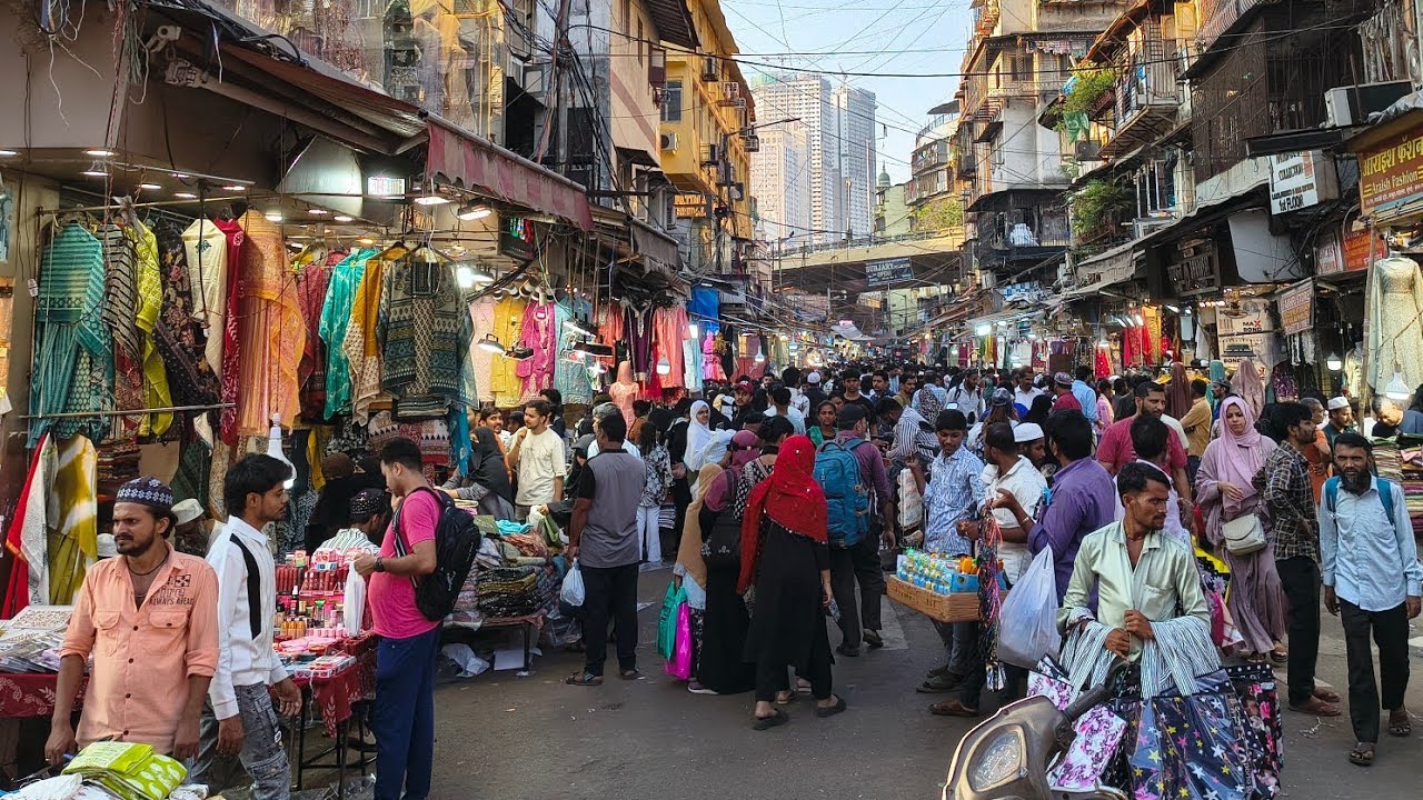 4K Ramadan Day Street Market Walk in Mumbai | Real Market Rush