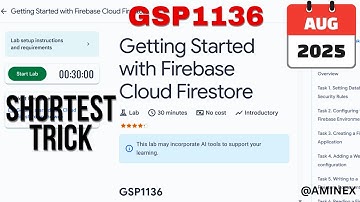 [NEW 2025] Getting Started with Firebase Cloud Firestore | #GSP1136 | #qwiklabs | #arcade