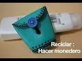 Monedero hecho con bote de Champú. Champoo bottle purse