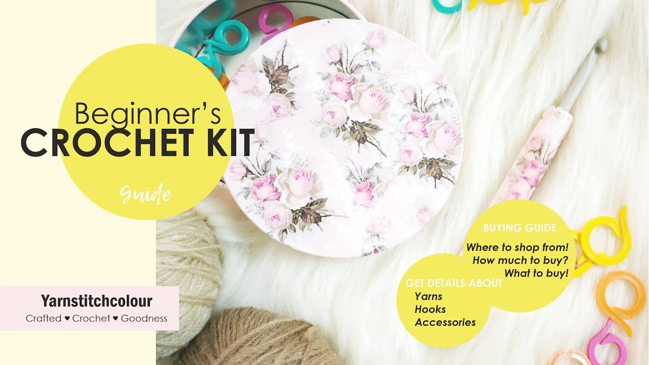 BEGINNER'S crochet kit - where, what, how much - Yarn, hooks, accessories in Indian market