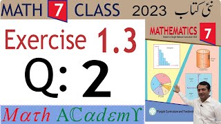 Math 7 Ex 1.3 ✅ Question 2 | Mathematics of class ✅ 7 solution to exercise 1.3 | 7th Math Guide