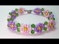 Summer bracelet making * Нежный летний браслет из бусин *