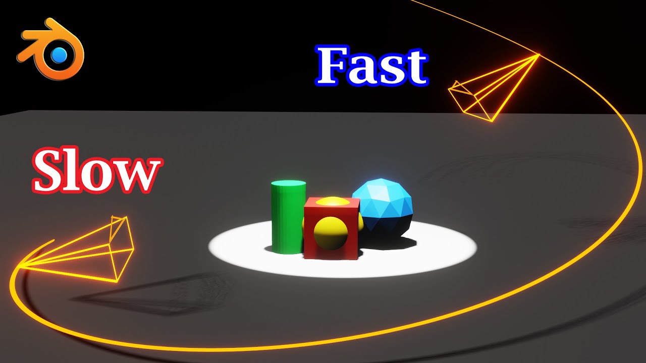 Move Camera In Variable Speeds Follow Path Constraint | Slow Down & Up Blender 3.x - YouTube