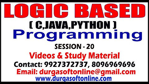 Logic Based Programming Videos and Materials | Session - 20 | Prakash Sir