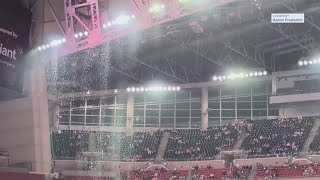 Roof leak at NRG Stadium soaks fans during Monster Jam event