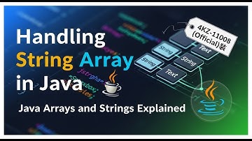 Handling String Array in Java | Java Arrays and Strings Explained | 4KZ-11008 (Official)🎯