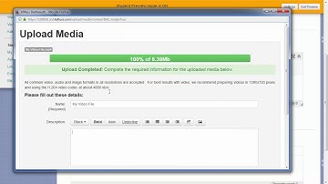 Uploading Kaltura Video Submissions