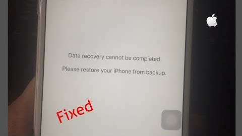 Data Recovery Cannot be Completed Please Restore your iPhone/iPad from Backup in iOS 14/13.6 - Fixed