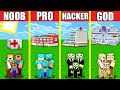 Minecraft Battle: HOSPITAL BUILD CHALLENGE - NOOB vs PRO vs HACKER vs GOD / Animation HOUSE CLINIC