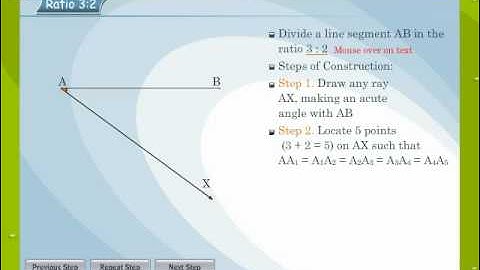 To Divide a Line Segment In a Given Ratio