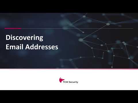 Discovering Email Addresses (OSINT)