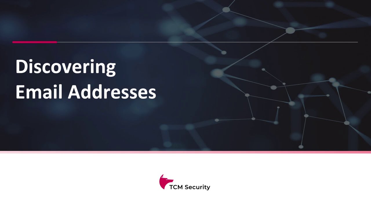Discovering Email Addresses (OSINT) YouTube