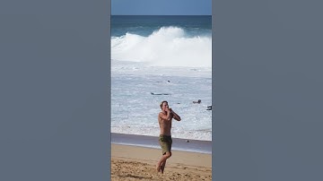 Pro Surfer Goes Down Hard! #pipeline  #surfing