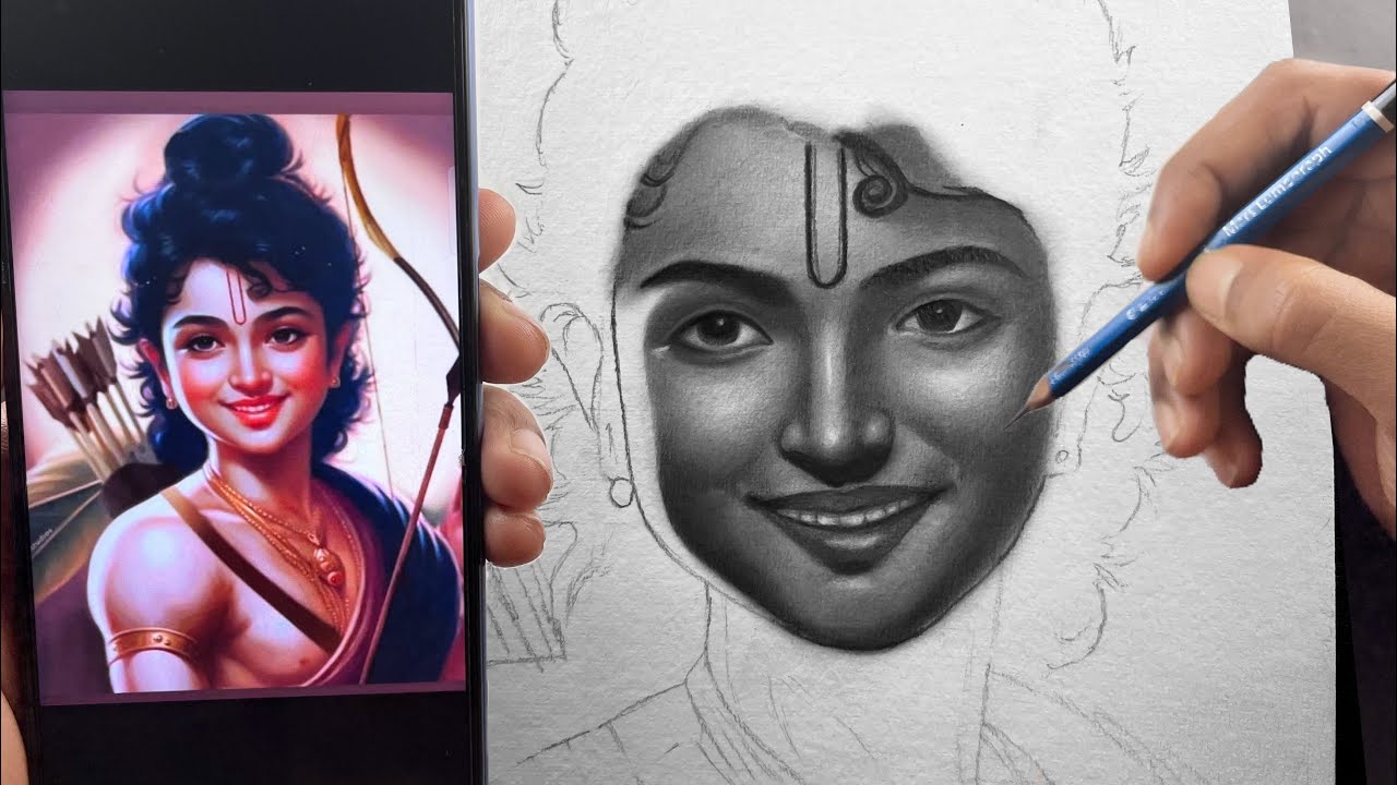 AI Generated Shree Ram ji drawing step by step | Viral Image of shree Ram |  21yrs Ram ji | Lord Ram - YouTube