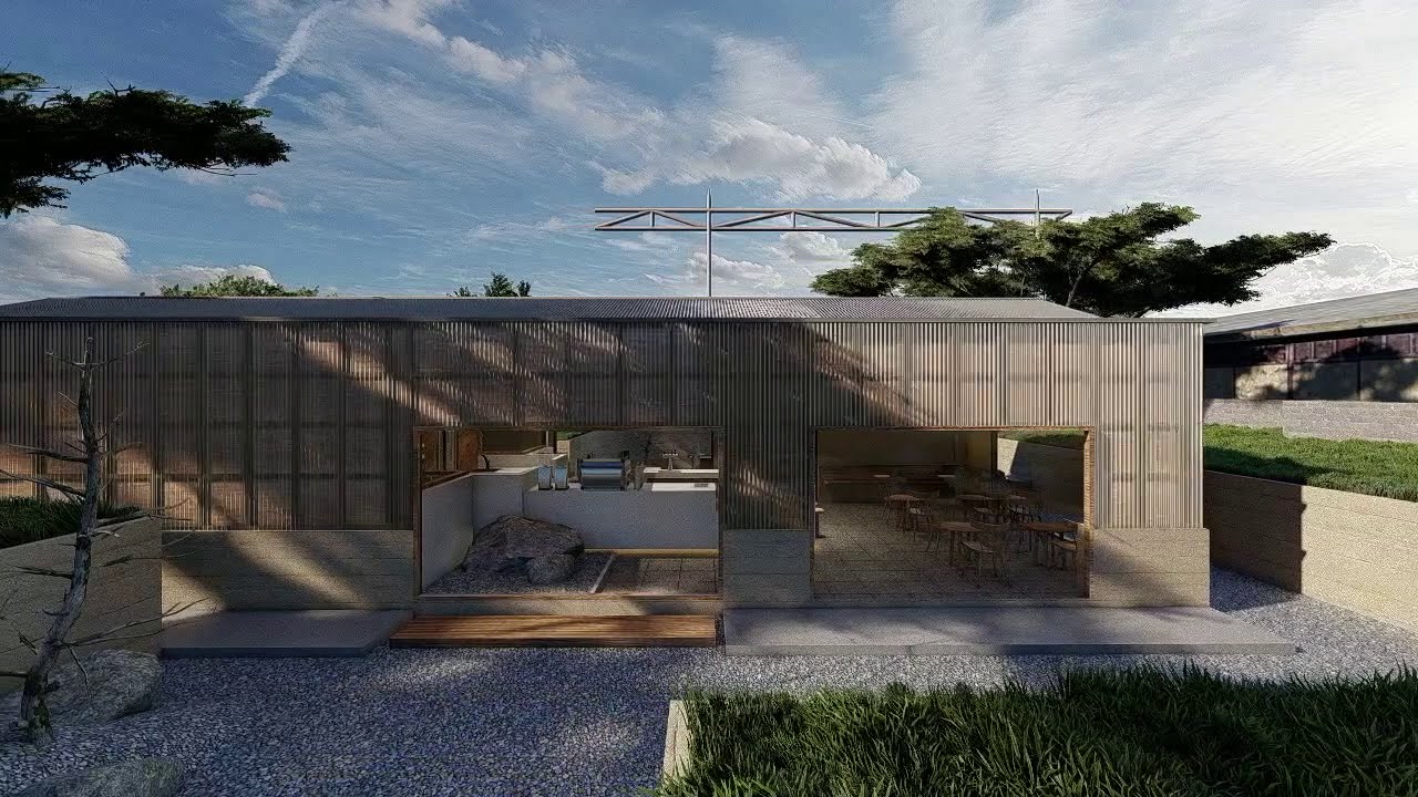 concrete factory cafe - YouTube