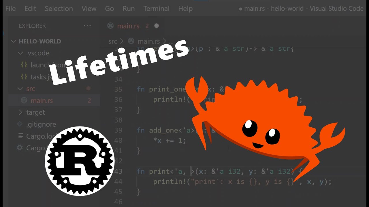 Время жизни. Аннотации в функции. Язык Rust. Lifetimes in functions