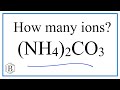 Ammonium Carbonate and Ion Chemistry