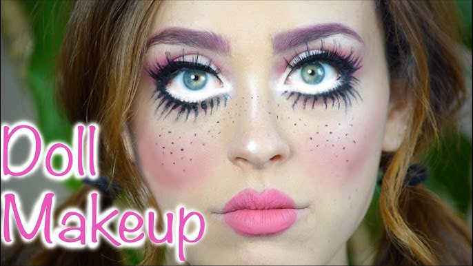 Creepy Evil Doll Makeup Tutorial - YouTube