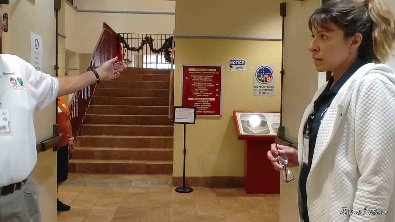 Silver fox saves crazy lady from looking stupid!!!
