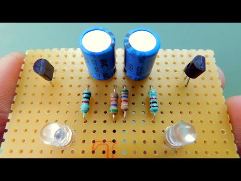 How to make LED Blinker/Flasher Oscillator circuit (ASTABLE MULTIVIBRATOR)