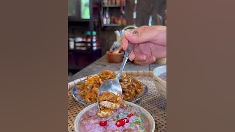 Tép rang nước cốt dừa, canh khoai mỡ 😋 #food #congthucnauan #naunuong #amthuc #cooking #cachnauan