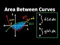 How to Find the Area Between Curves - Integrals and Calculus 1