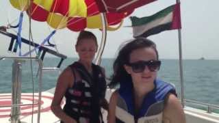 Полет Над Дубаем/ Карина И Полина/ Dubai Summer, Dsf, Parasailing/ Прыжки С Парашютом