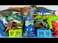 ASMR Jurassic World Unboxing Colorful Dinosaur T-rex Blue Raptor Mosasaurus Spino Surprise Eggs Giga