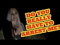 DUI Driver Doesn't Want Arrested Almost Hits Curb Police Body Cam Arrest