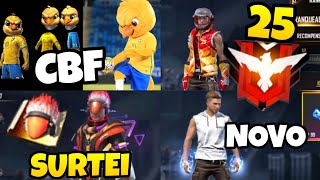 SURTEI COM AS SKINS DA NOVA INCUBADORA, RECOMPENSAS TEMPORADA 25, PARCERIA CBF E MAIS NOVIDADES FF