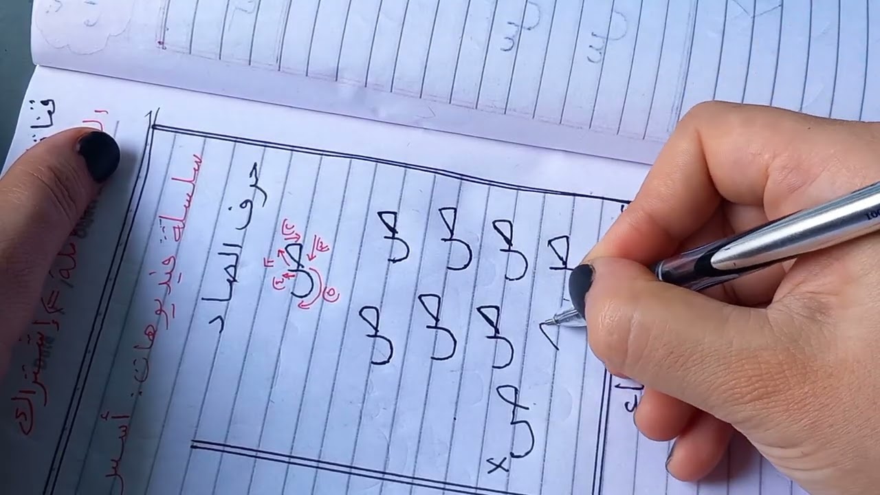 كتابة حرف الصاد والضاد والطاء والظاء بالإتجاهات الصحيحة 