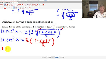 Section 5.5 (2) Half Angle Formulas