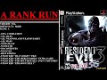 Resident evil 3 nemesis usa playstation  longplay  a rank run  hard difficulty