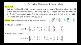 Zero-One Matrices