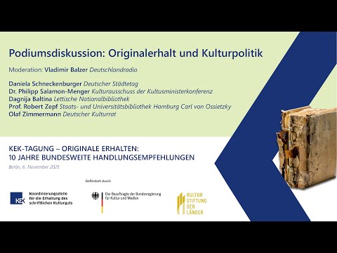 2. KEK-Tagung 2025 – Originale erhalten: 10 Jahre Bundesweite Handlungsempfehlungen