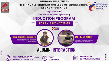 FIRST YEAR INDUCTION PROGRAM 2022-23 - DAY 2 Session 3 -  NBNSCOE