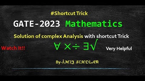 Solution of GATE 2023 | Complex Analysis #viral #viralvideo