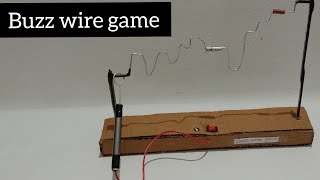 Buzz wire game!                                                I made buzz wire game🔌