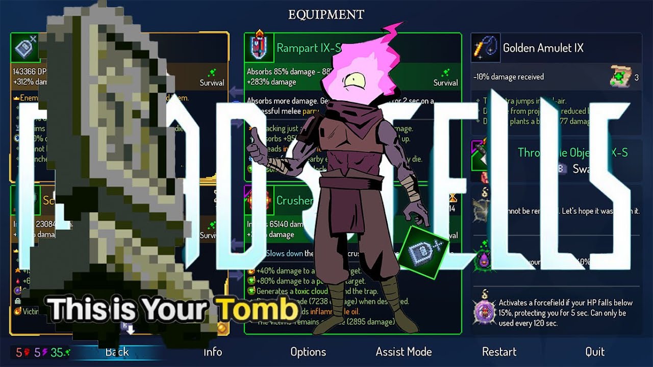 The Grave Master Build! Dead Cells Tombstone Showcase (5BC) YouTube