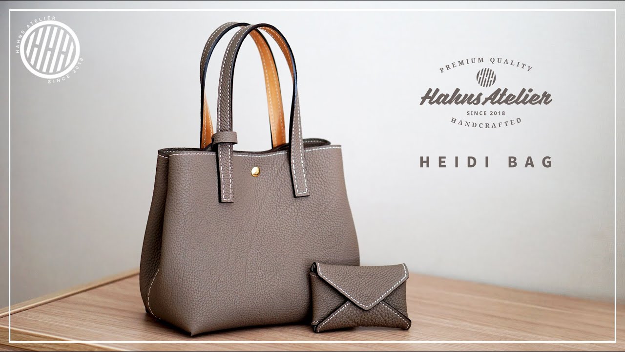 Leather Craft] Heidi bag making / Hermes leather / DIY / Pattern available  